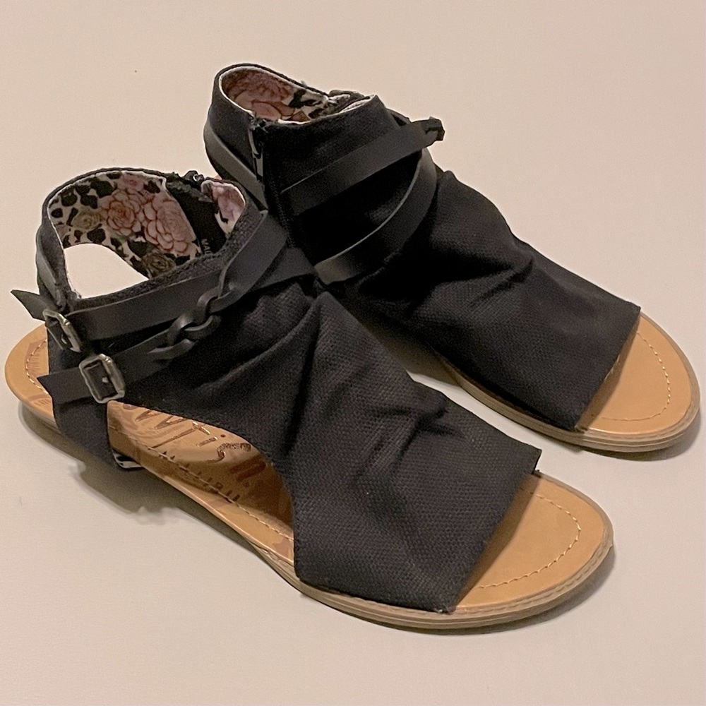 Blowfish Black and Tan Women's Sandals